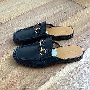 NWT MENS GUCCI HORSEBIT LEATHER MULES